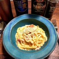 ワンプレート カルボナーラ♪|むーちよさんさん