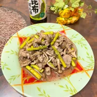 豚とアスパラのバタポン