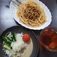 納豆たらこスパゲティ| もりぞうさん
