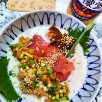 🔷🍄なめこの生しょうゆ糀漬けいり🐟ばち鮪豆乳奴🔷|@きなこさん