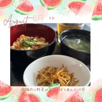 鶏胸肉と野菜の豆腐そぼろあんかけ丼|いのっちさん