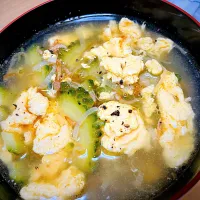 ゴーヤのたまごスープ🪺/2品献立で乗り切る|ご飯はん♪さん