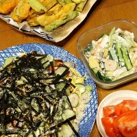 うなぎのチラシ寿司と夏野菜の天ぷら|shimarirsさん