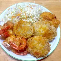 海老の天ぷら🍤とコロッケ