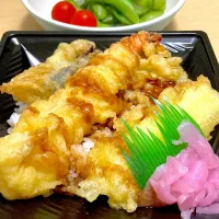 ミニ天丼＆枝豆プチトマト| なおさん