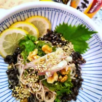 🔷黒豆納豆いり冷やし🍋檸檬そば🔷|@きなこさん