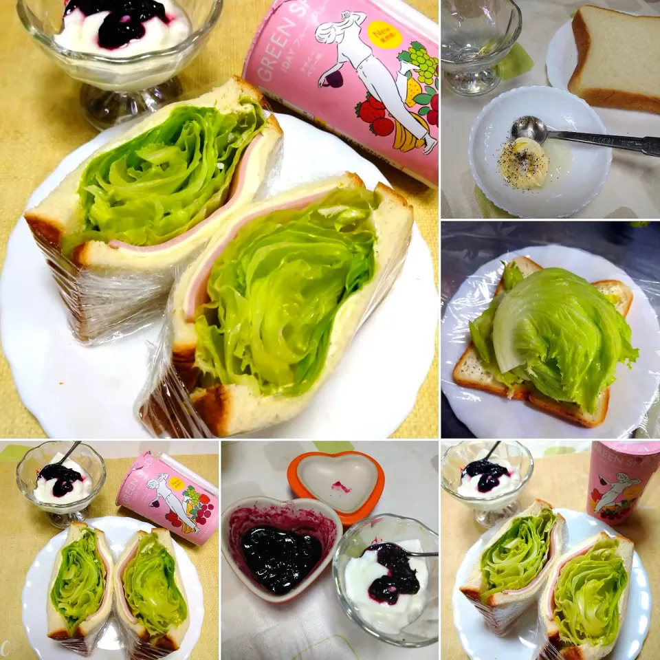 うたかた。さんの料理 ハムチーズレタスサンド|うたかた。さん