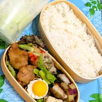 本日のお弁当〜から揚げとボラの甘酢南蛮漬け弁当|f.1125beさん
