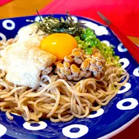 納豆とろろそば|おかちさん
