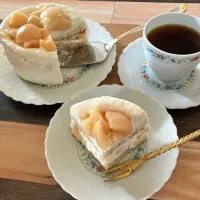 桃のショートケーキ|ポンポンダリアさん