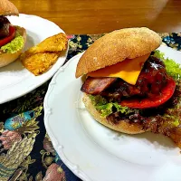 ハンバーガー🍔ポンムガレット添え