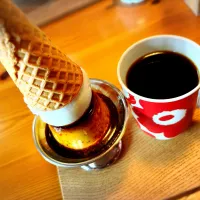 アイスのっけプリンSET ¥1,300| Blue Moon Caféさん
