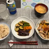夕飯🎵夏野菜の焼き浸し|kiyominさん