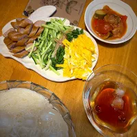 冷やし素麺と、ラタトゥユ|もえさん