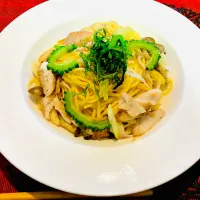 ✩.*˚ほっけのバター醤油パスタ|ゆきえもんさん