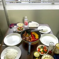 三連休の最後を飾るベランダBBQパーティー　雨があがり、涼しい風が吹いてきました。|なびさん