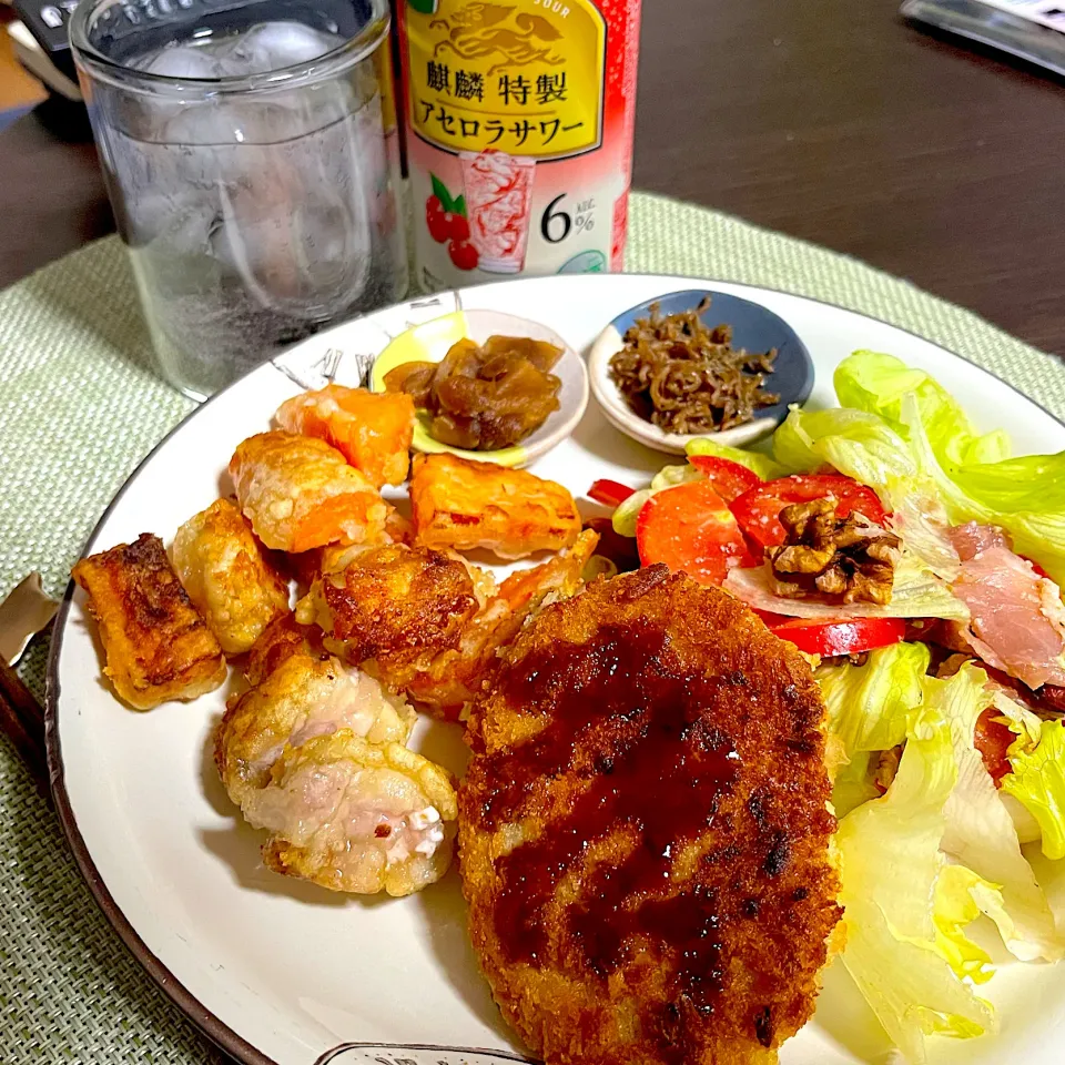 8/11晩酌：揚げ物盛り合わせ晩酌|ななみんさん