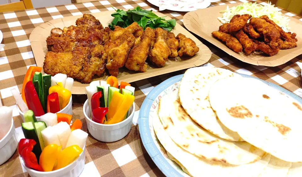 フライドチキンの献立|あゆみ│ハレシピさん