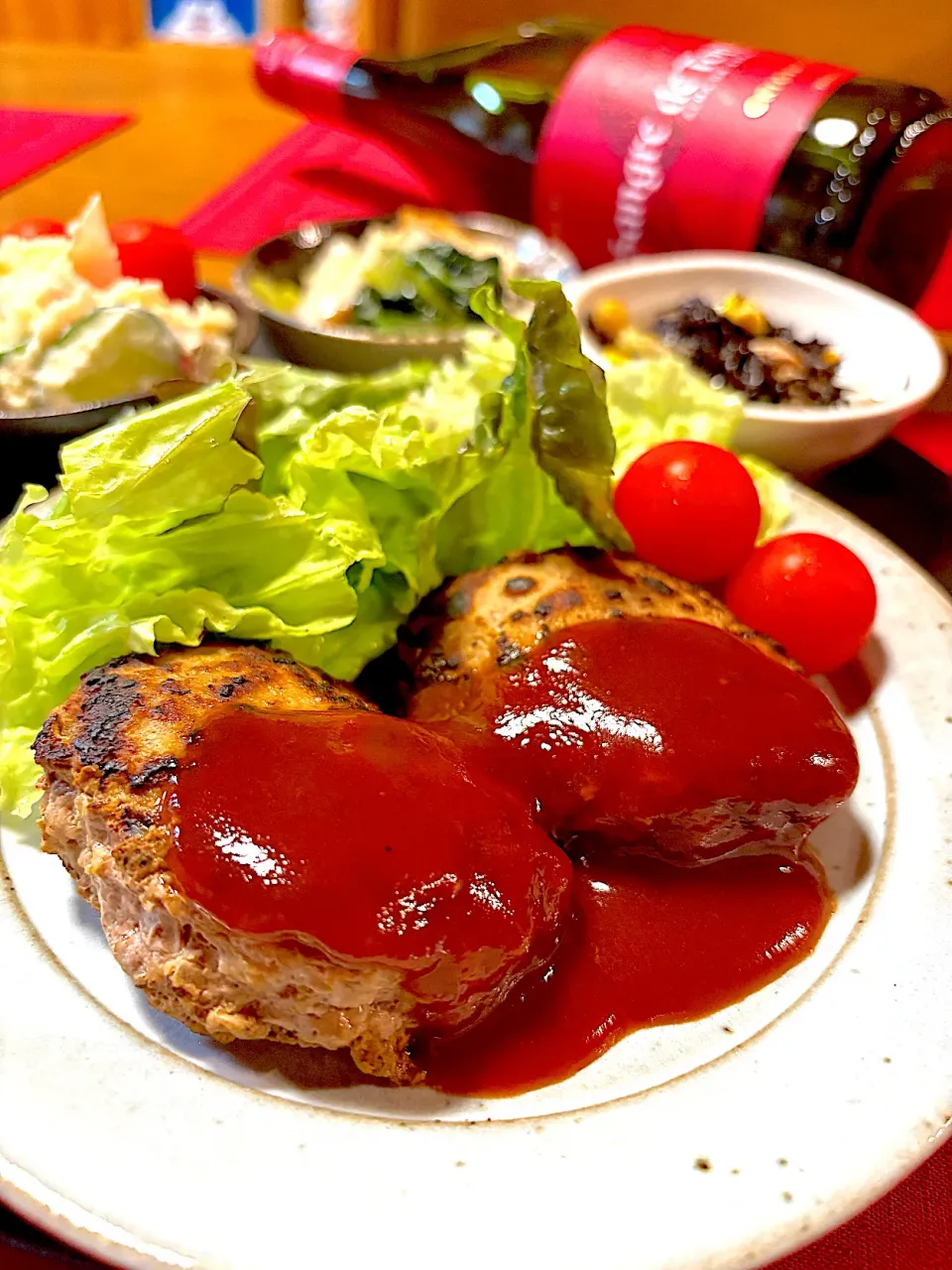 ハンバーグプレート|おかちさん