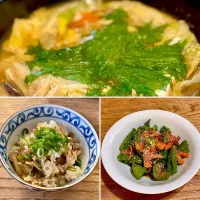 「夏なべ」
今夜は 気温が 落ち着いてるので
冷蔵庫の残りものを  
クタクタに 煮込んでます
ジンワリ  身体に 凍そうです
キンキンの本醸造を添えて🍶
晩ごはん💦|ばくあんしゃさん