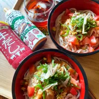 牛だし&Yummy!の豚生姜焼き乗っけ五島うどん❣️|fumfumさん