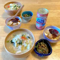 朝のまったり雑炊🥣| さくたえさん