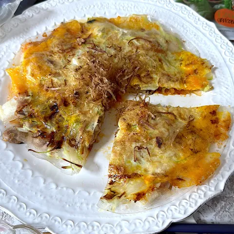 「ライスペーパー」を使ってみたSnapdishの料理・レシピ写真:ライスペーパーでお好み焼き風✨