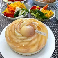 桃のレアチーズケーキ| シフォンさん