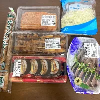ハムカツ、鰻巻き、焼き鳥、鰹のたたき、千切りキャベツ、ごぼうを買いました　（実況中継中）|なびさん