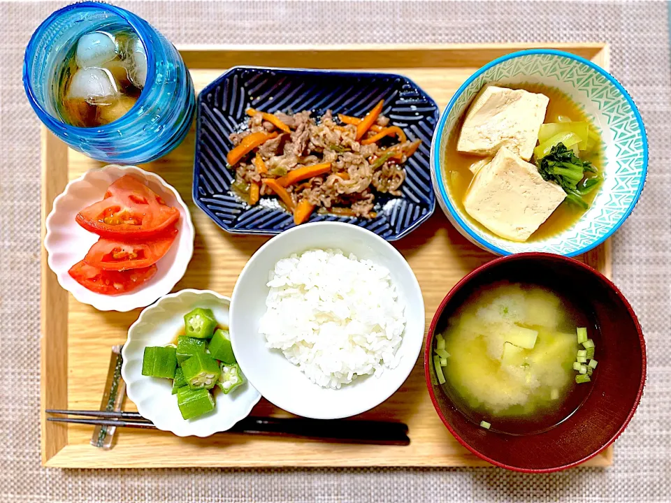 夕飯 木綿豆腐の煮物|ふわふわさん