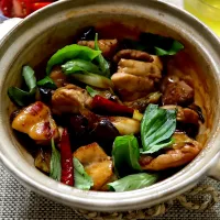 かおるさんの料理 三杯鷄　なす入り（鶏とバジルの煮込み＋ナス）🇹🇼