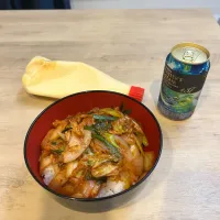 具沢山豚キムチ丼|りょうさん