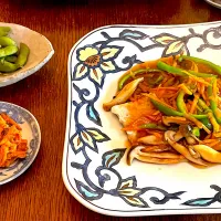 晩ごはん♯鯖♯南蛮漬け♯自家製キムチ♯日の出みりん|小松菜さん