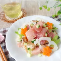 海鮮マグロちらし|ゆずぽんさん