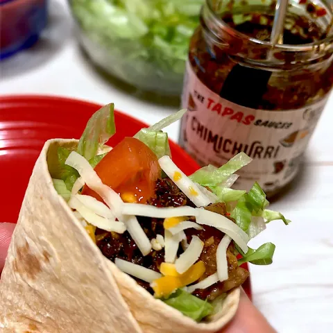 「タパスソースチミチュリ」を使ってみたSnapdishの料理・レシピ写真:チミチュリ　タコス
