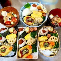 家族のお昼弁当置いて私は仕事に行きます。|じゅんちゃんさん
