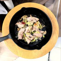 ねぎ塩ガーリック豚タン元のプランチャ|mi_neneco♪さん