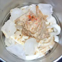 なめ茸入り胡麻ダレ冷やしうどん|darkbaronさん