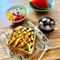 朝ごはん　オレンジ×チョコレートトースト🍊|kaeさん