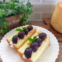 ぶどうシフォンケーキ☺️🍇|あみさん