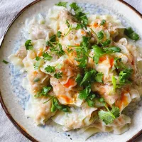 *･パクチー海老ワンタン🌿🦐🥟*･