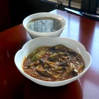 大豆のお肉の麻婆ナスとワカメスープ|りょうりょうさん
