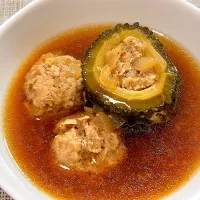 ゴーヤの肉詰め＆肉団子スープ煮|shibazakiさん