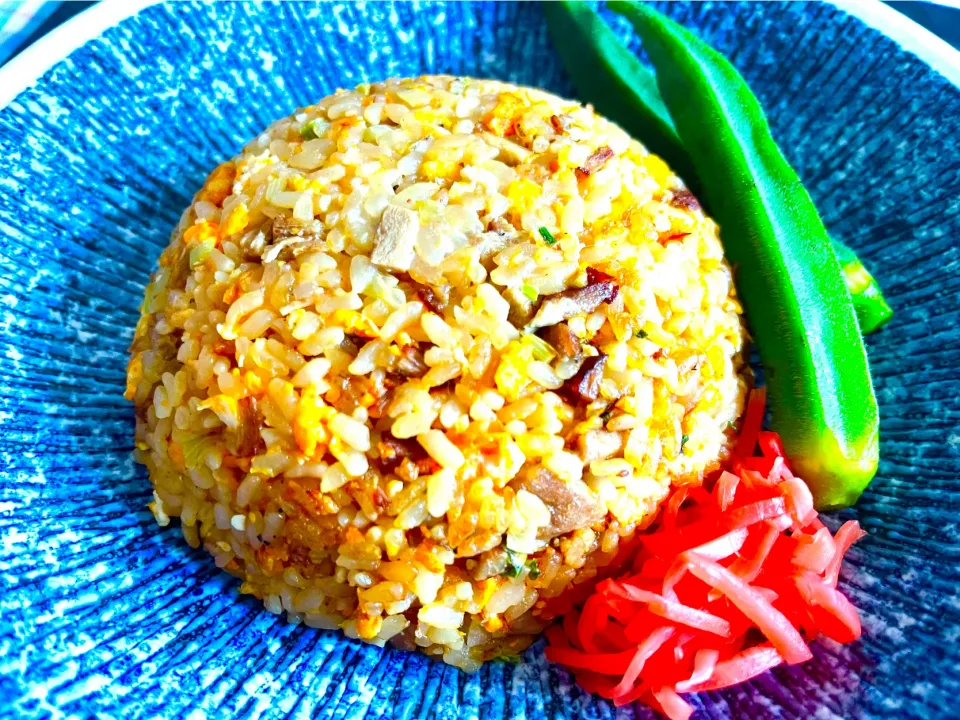 炒飯 茹でオクラ添え|KANAさん