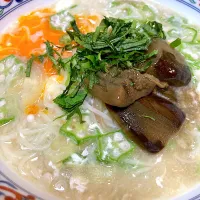 残業夜食🍜オクラでとろとろ夏の温素麺🥢|keitanさん