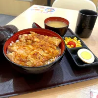 Teriyaki chicken rice bowl set|skyblueさん