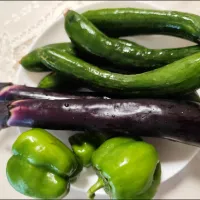 昨日頂いてた野菜(旦那さんの職場の方から)|m.rafuさん