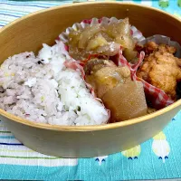 鶏肉うま煮、唐揚げ、肉じゃがの茶色🍱| なお🅿️さん