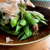 枝豆　塩とカツオだし|おさかなさん