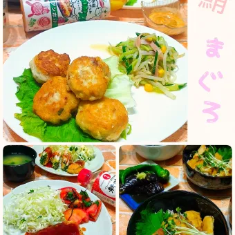 Snapdishの人気料理写真:鮪のアラでニンニク醤油ステーキ